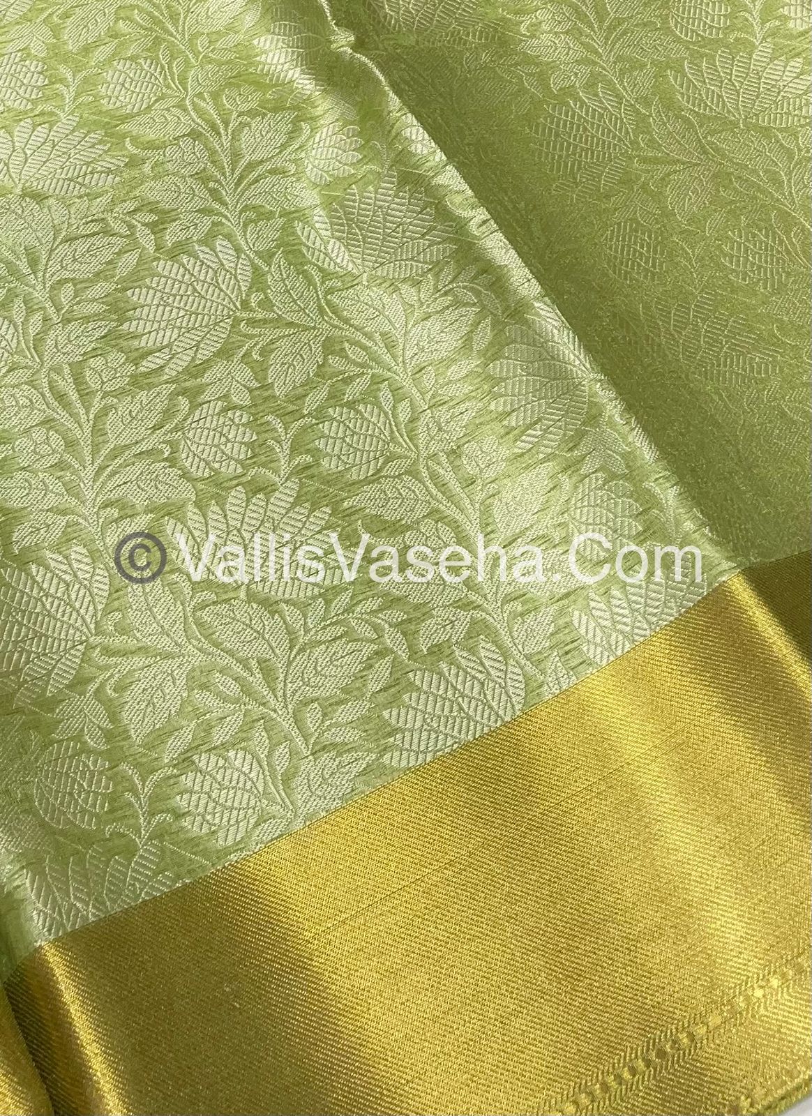 Semi Bridal Tissue Sarees |Celebrity Hit Design | Pista Green Shade |VVCTS001