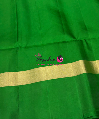 Pure Soft Silk Saree - Light Pink & Green - VVPSS121
