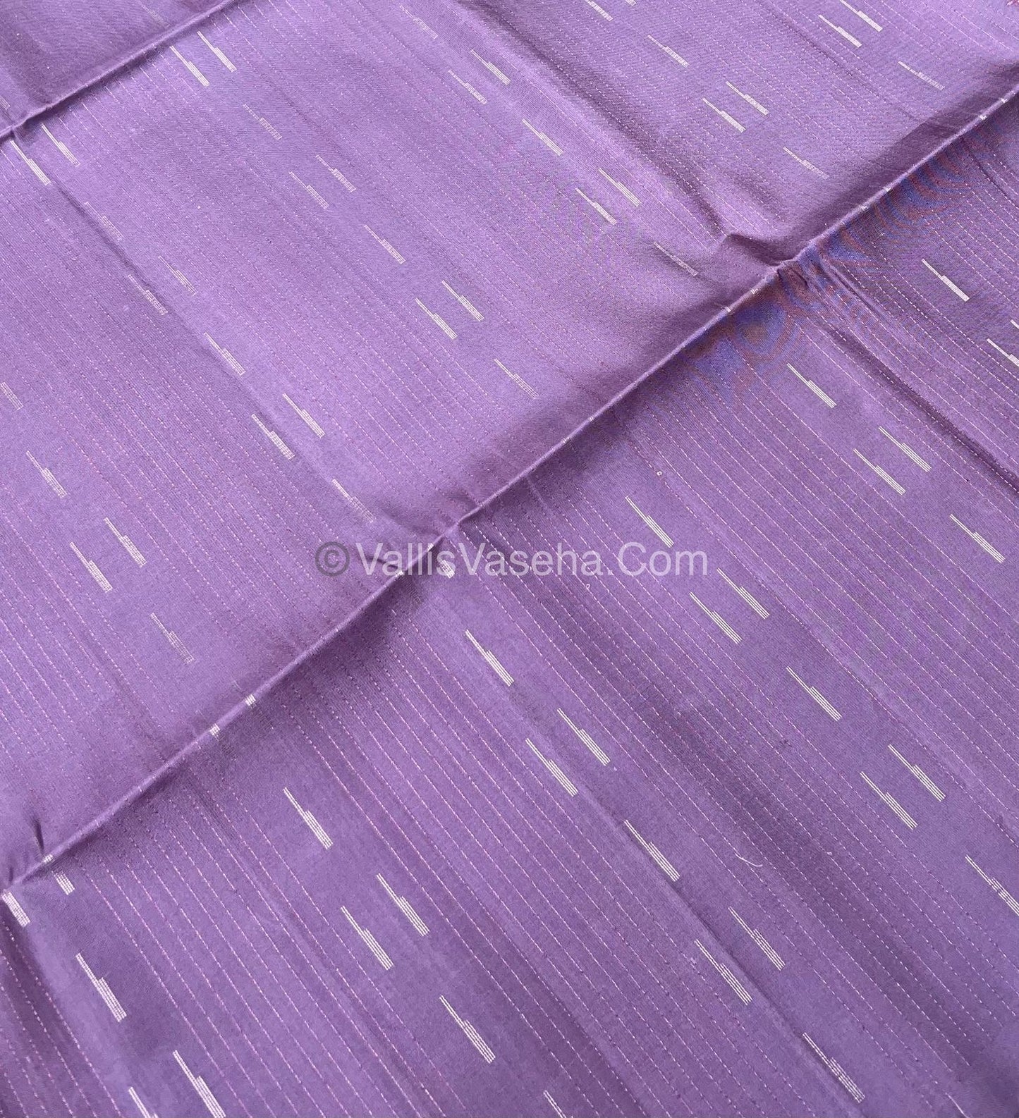 Pure Soft Silk Saree - Antique Zari - Border Less - Lavender - VVPSS037