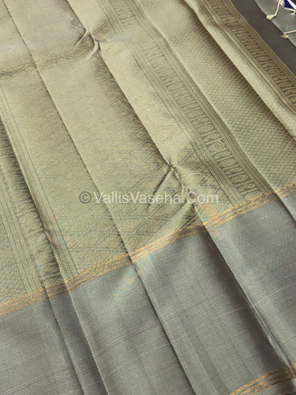 Half Mix - Pure Soft Silk Saree - Long Retta Petta Border with Butta - VVPSS076