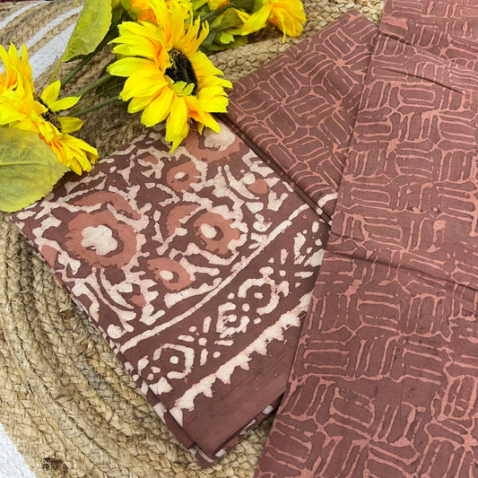 Pure Mul Mul Cotton - Bagru/ Dabu Print - VVUSM002
