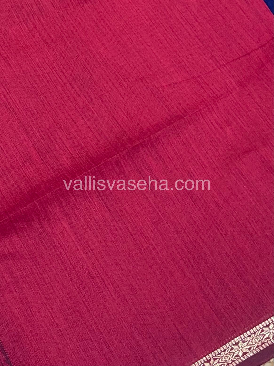 Semi Maheshwari Silk Cotton Saree - VVMSC006