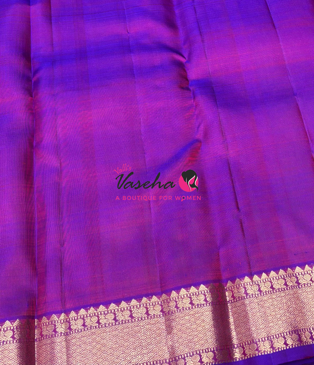 Pure Kanchipuram Silk Saree - Purplish Pink Shade - VVPS093