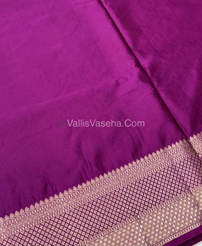 Premium Viscose Saree - Blue & Purple Shade - VVPV001