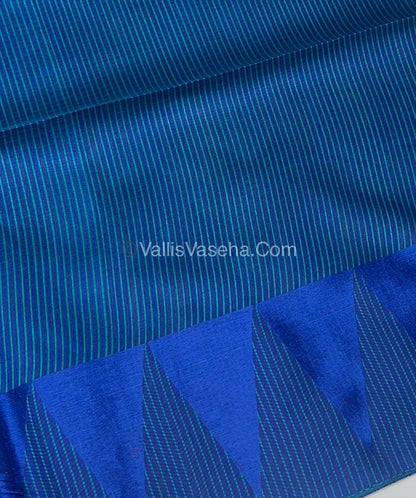 Semi Raw Silk - Blue With Blue Shade - VVRS006