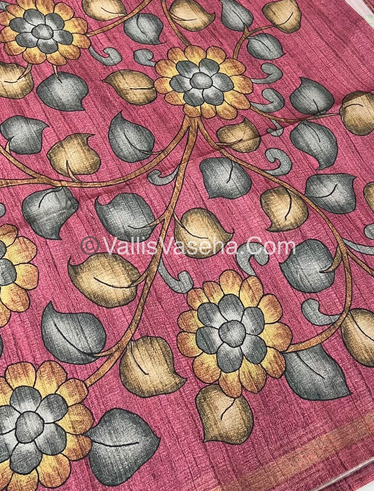 Art Silk / Semi Gicha Tussar Saree  - VVSGT002
