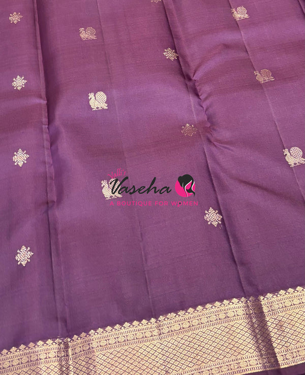 Pure Kanchipuram Silk Saree -Shade Of Wine  - 1 - VVPS093