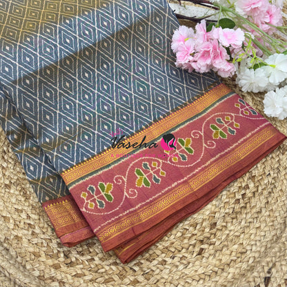 Semi Patola | Printed Silk Saree - Combo - VVSPS003