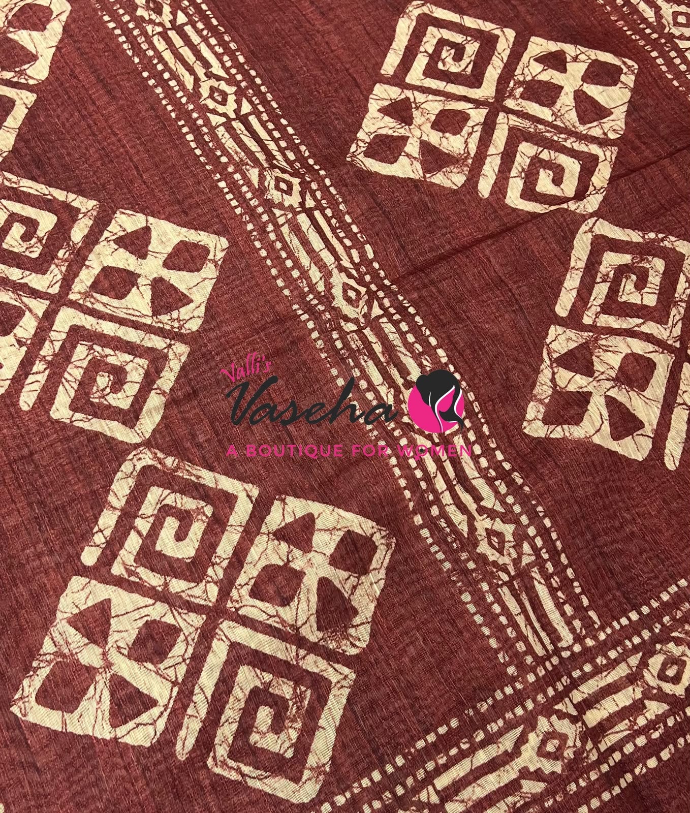 Art Tussar / Art Silk - Maroon Shade - VVATS002