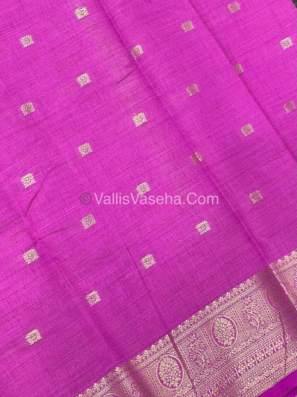 Semi Tussar Silk Saree |Dark Pink shade |VVSTS045