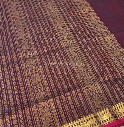 Pure Silk Cotton Saree -Retta  Mayil Design - VVRMS001