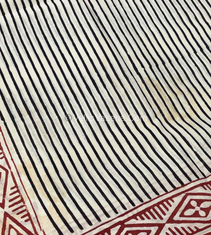 Pure Soft Mul Mul Cotton Sarees - Hand Block Prints - VVMMC006