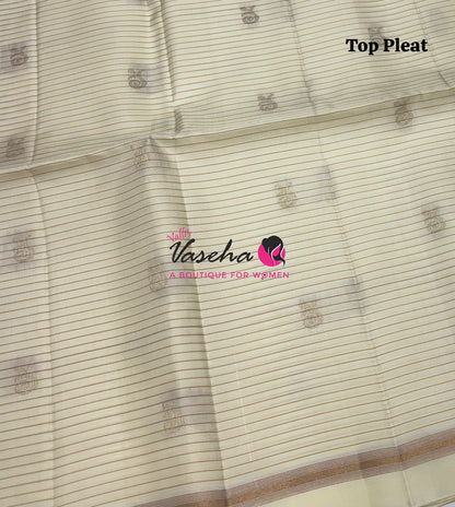Pure Soft Silk Saree - Partly Pallu -  Half & Half Saree - VVPSS142