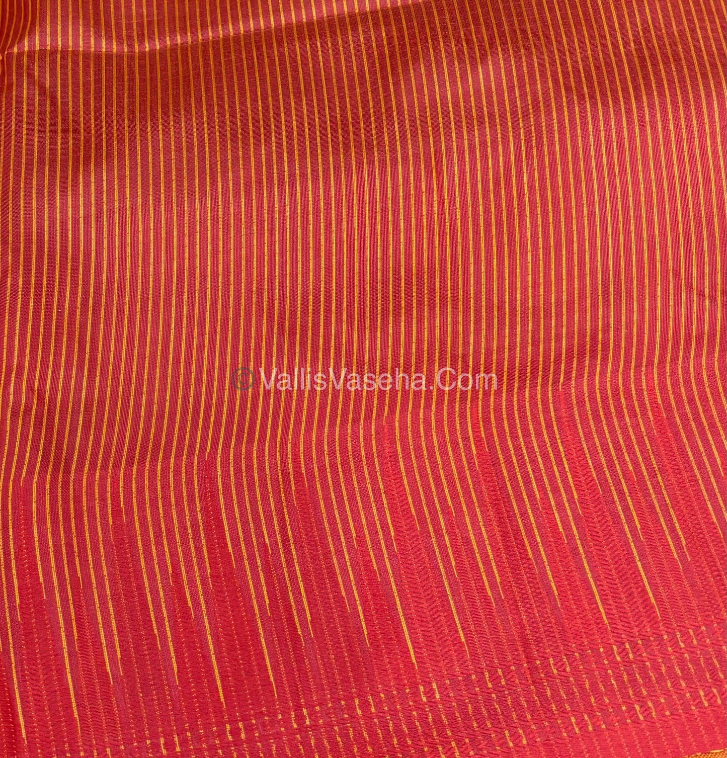 Semi Raw Silk - Orange With Red  Shade - VVRS007