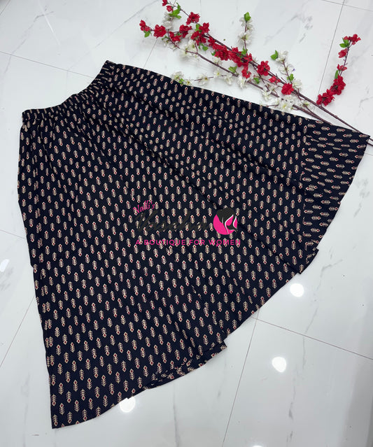 Skirts - Ajrakh Printed - 2XL Size - VVPCS003