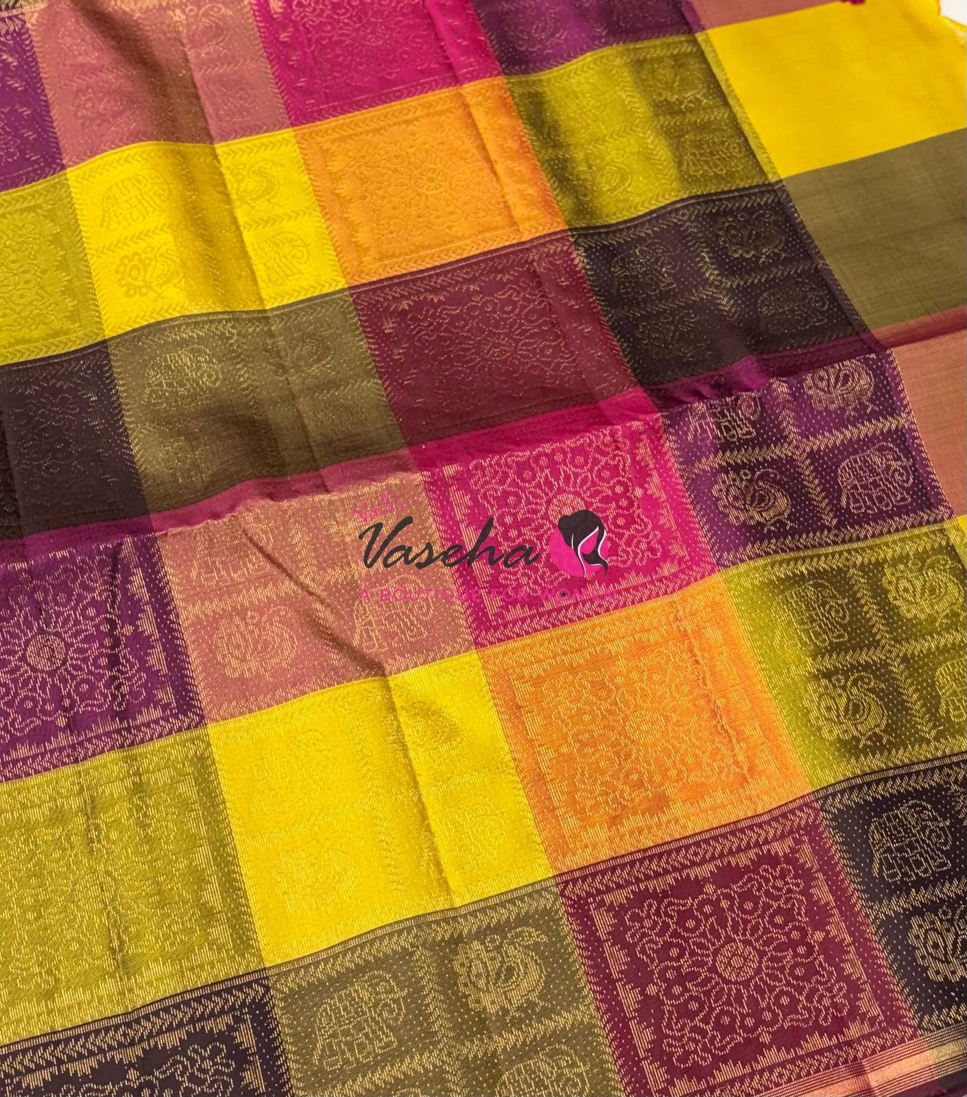 Pure Soft Silk Saree - Partly Pallu - 
Half & Half Saree - VVPSS088