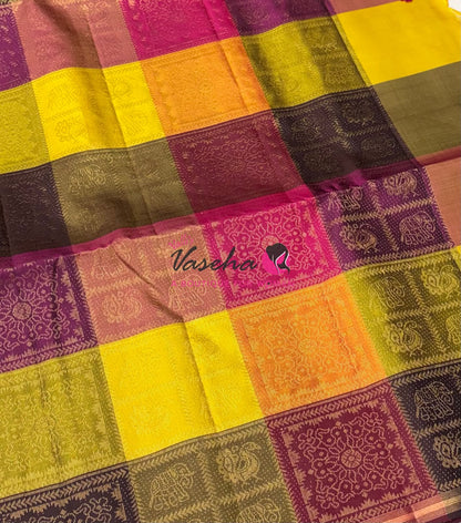 Pure Soft Silk Saree - Partly Pallu - 
Half & Half Saree - VVPSS088