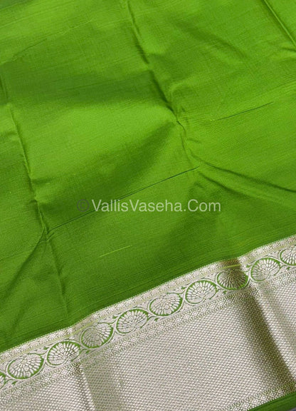 Semi Bridal Kanchipuram Silk - Purple With Green Shade  - VVSBK001