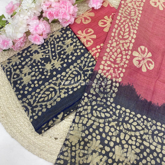 Unstitched Salwar Material- Baaswada Batick Printed Silk - VVUSM005