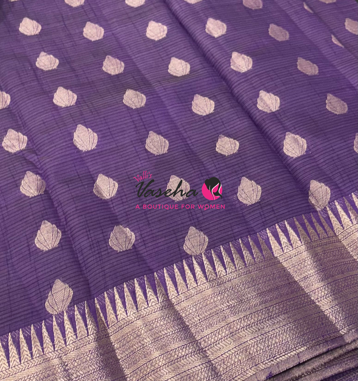 Semi Tussar Silk Saree | Purple Shade |VVSTS053