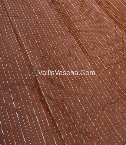 Semi Silk Saree - Aarani Pattu Style - VVSSS005