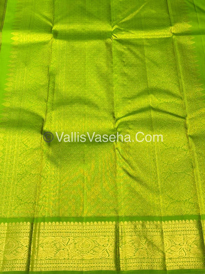Pure Vintage Korvai Kanchipuram Silk Saree - Double Tone Blue & Green Combo - VVPS025