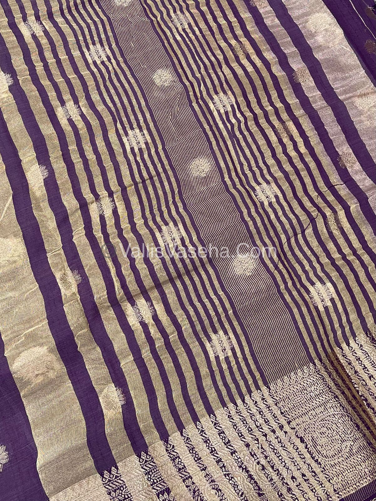 Semi Tussar Silk Saree |Violetish shade |VVSTS044