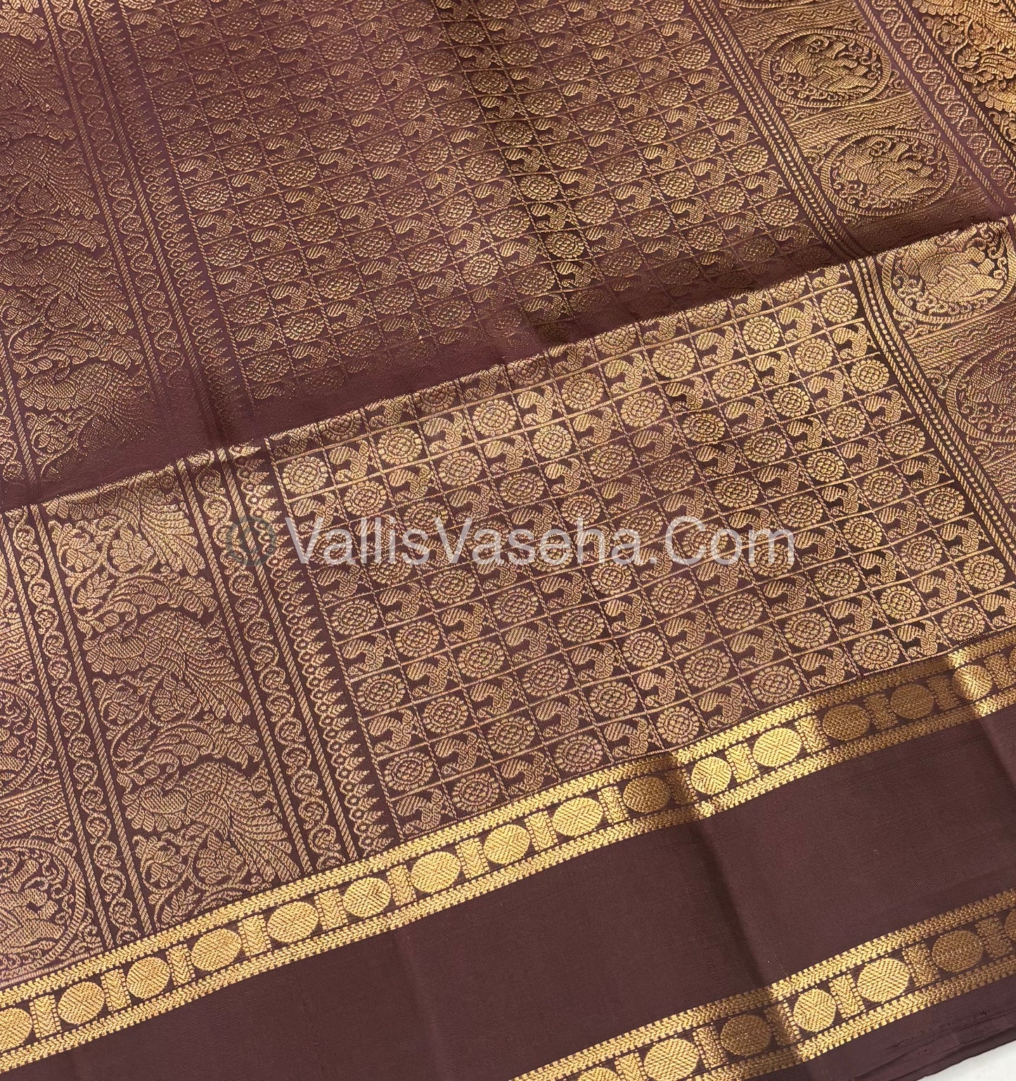Pure Soft Silk Saree - Retta Petta Border- Mayil & Chakkaram - VVPSS057