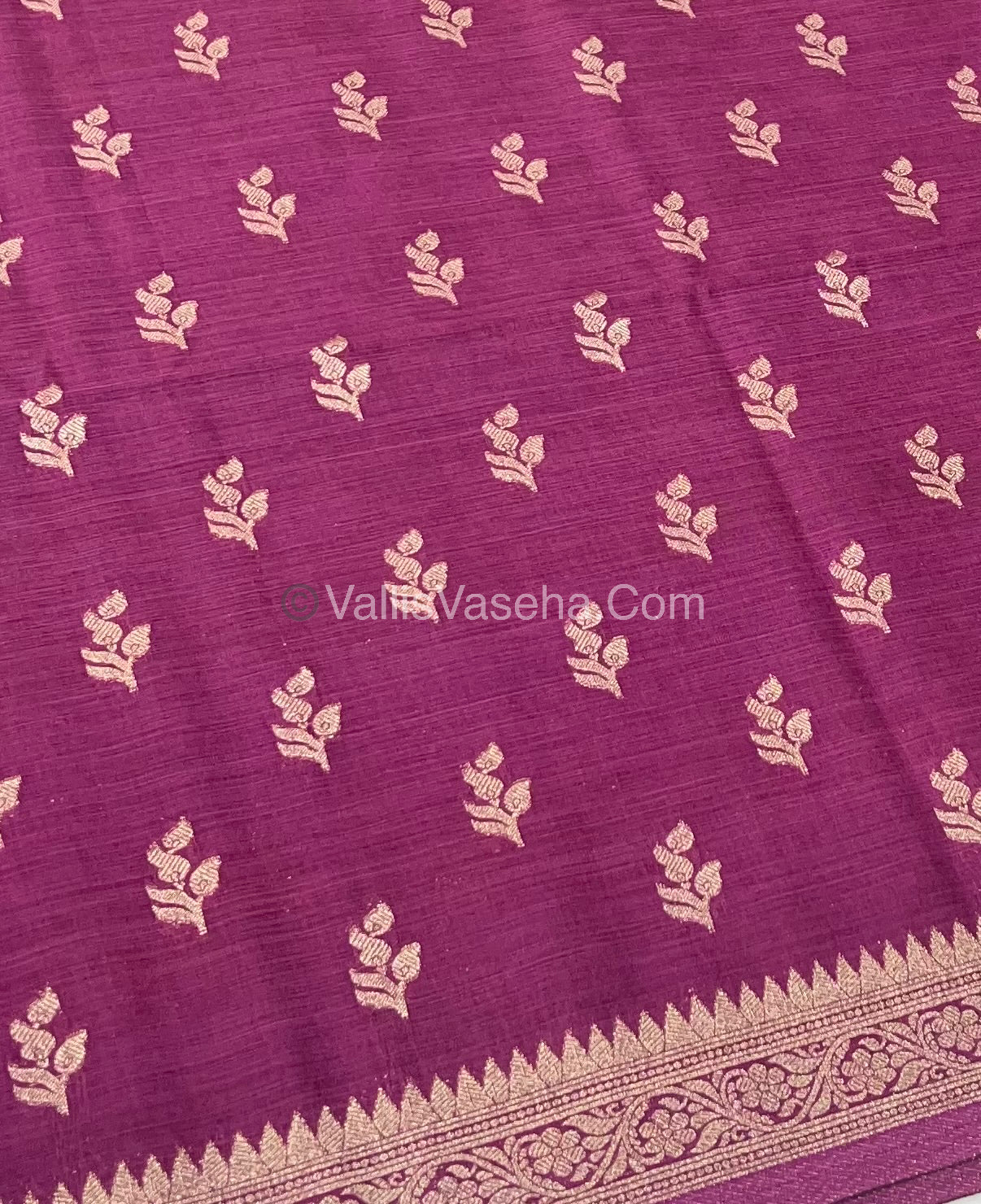 Banarasi - Heritage Silk - Semi Kathan Silk - Dark Onion Pink Shade - VVBHS003