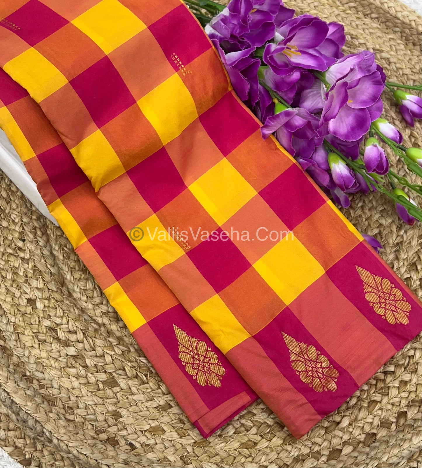 Pazhum Palamum checks - Semi Silk Sarees - VVSSS003