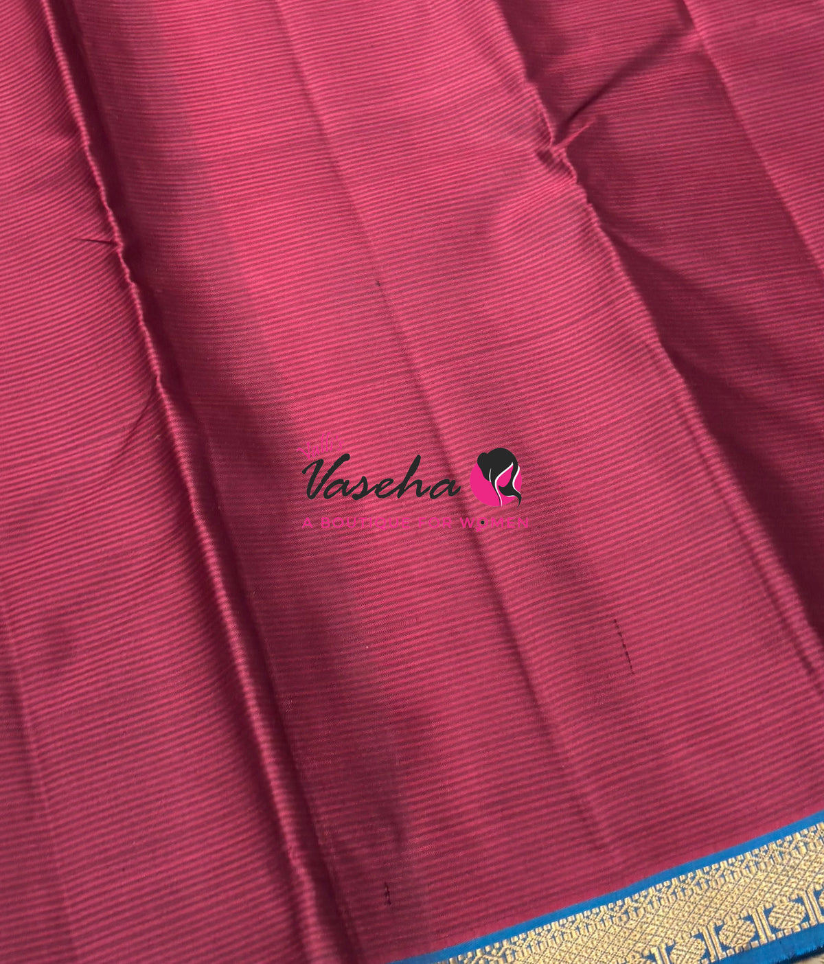 Pure Soft Silk Saree  - Maroon With Blue Combo - VVPSS146