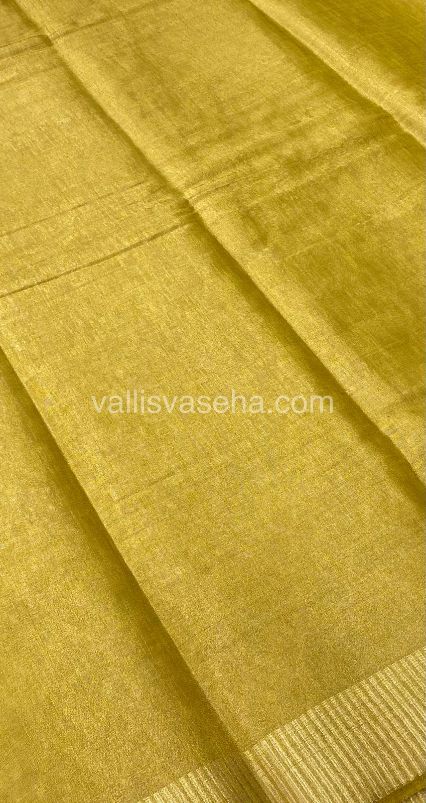 Semi Tussar Silk - Mustard Yellow Shade - VVSTS001