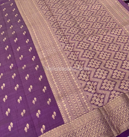 Semi Tussar Silk - Grand Pallu  - Pink Shade - VVSTS021