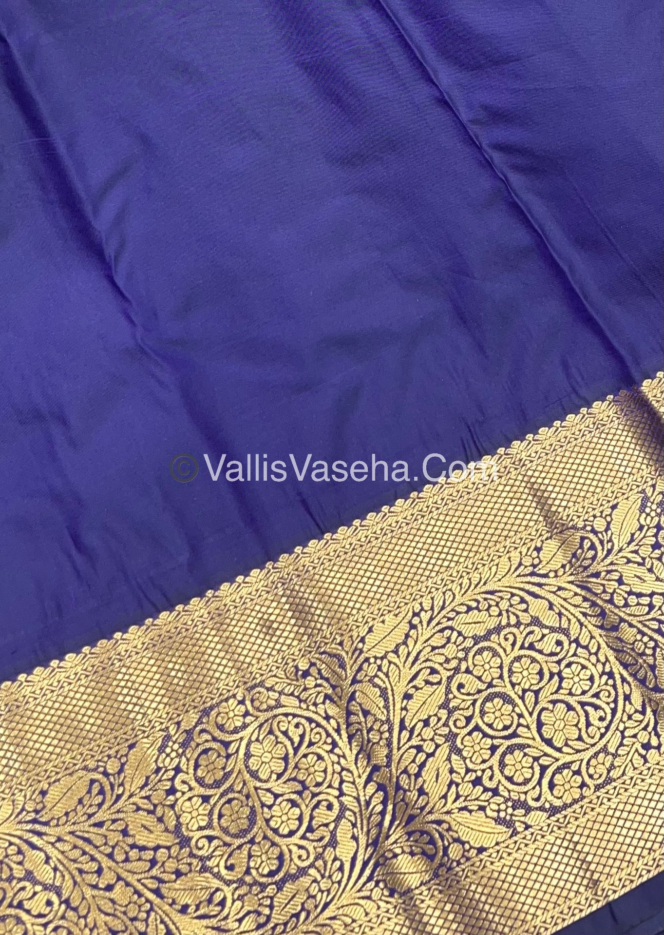 Semi Kanchipuram Silk - Blue shade - Semi Bridal - VVSKS002