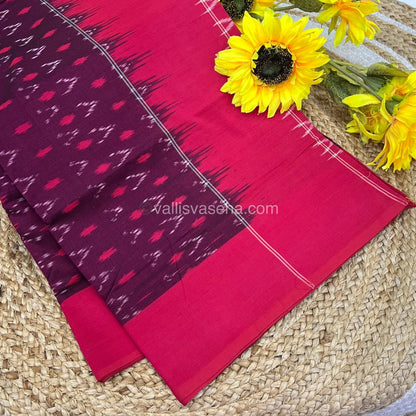 Ikkat Mercerised Cotton Saree - VVIKS001