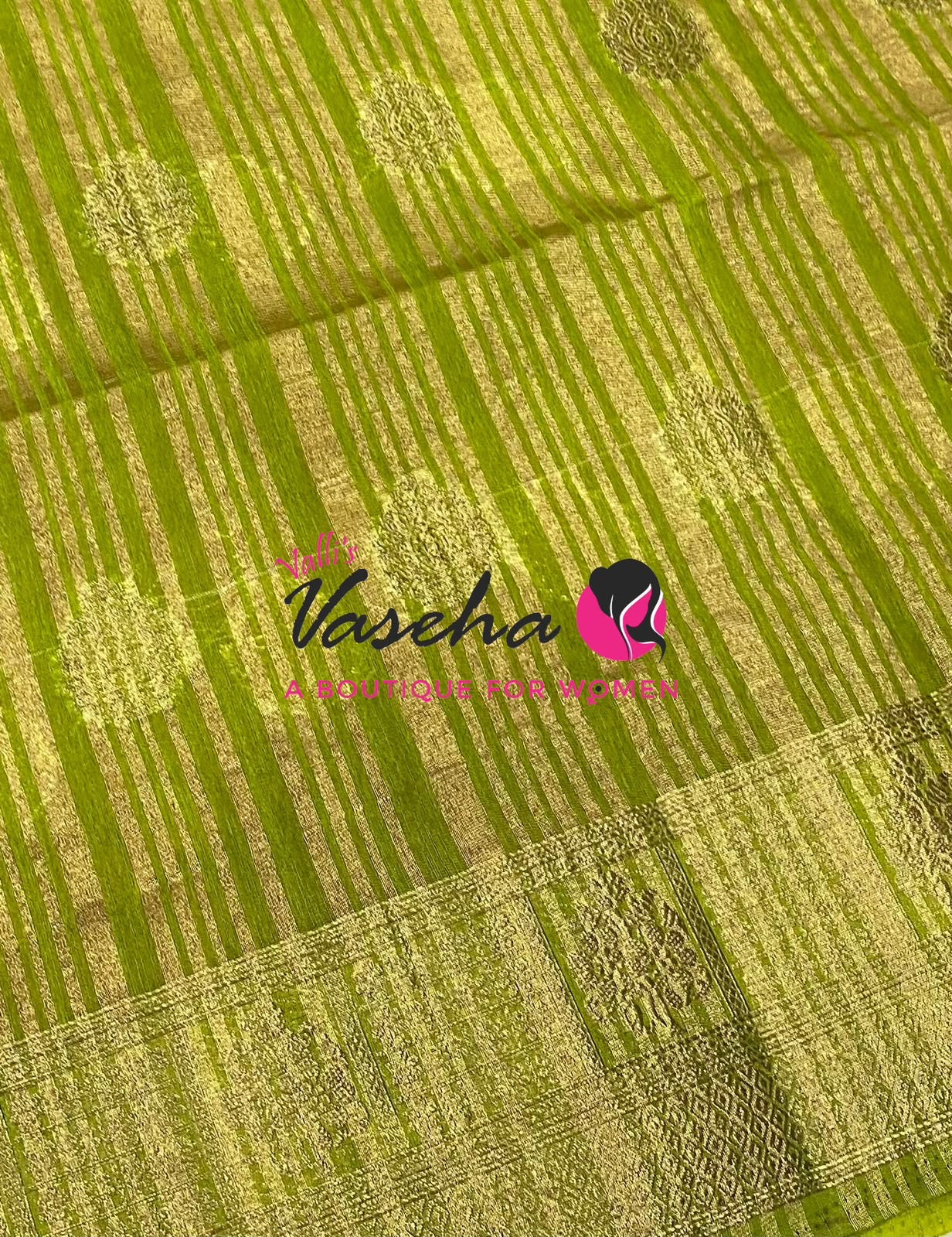 Semi Jute Silk Saree - Pink With Green Shade- VVSJS002