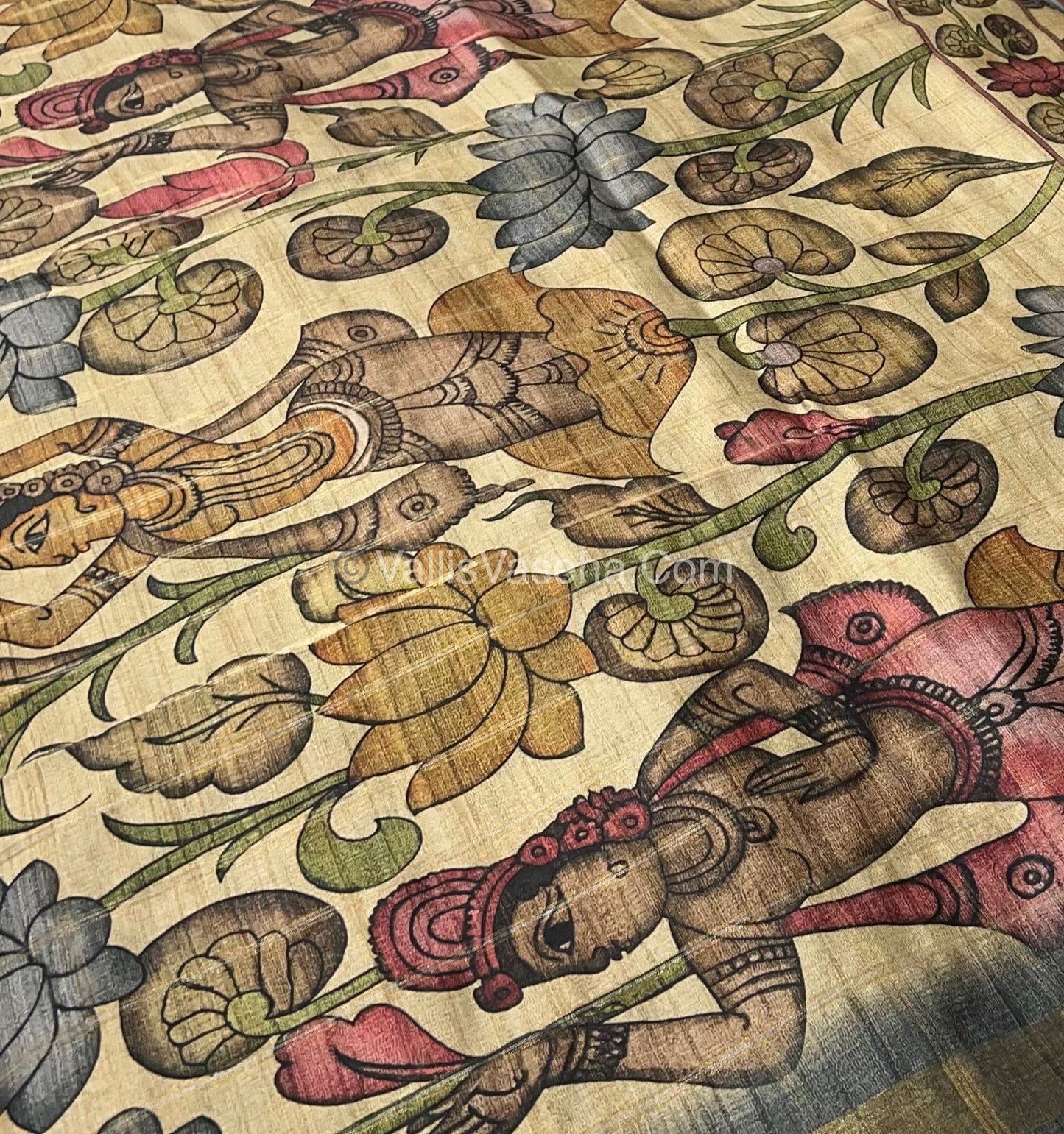 Semi Gicha Tussar Silk Saree - checks pattern - VVSGT001