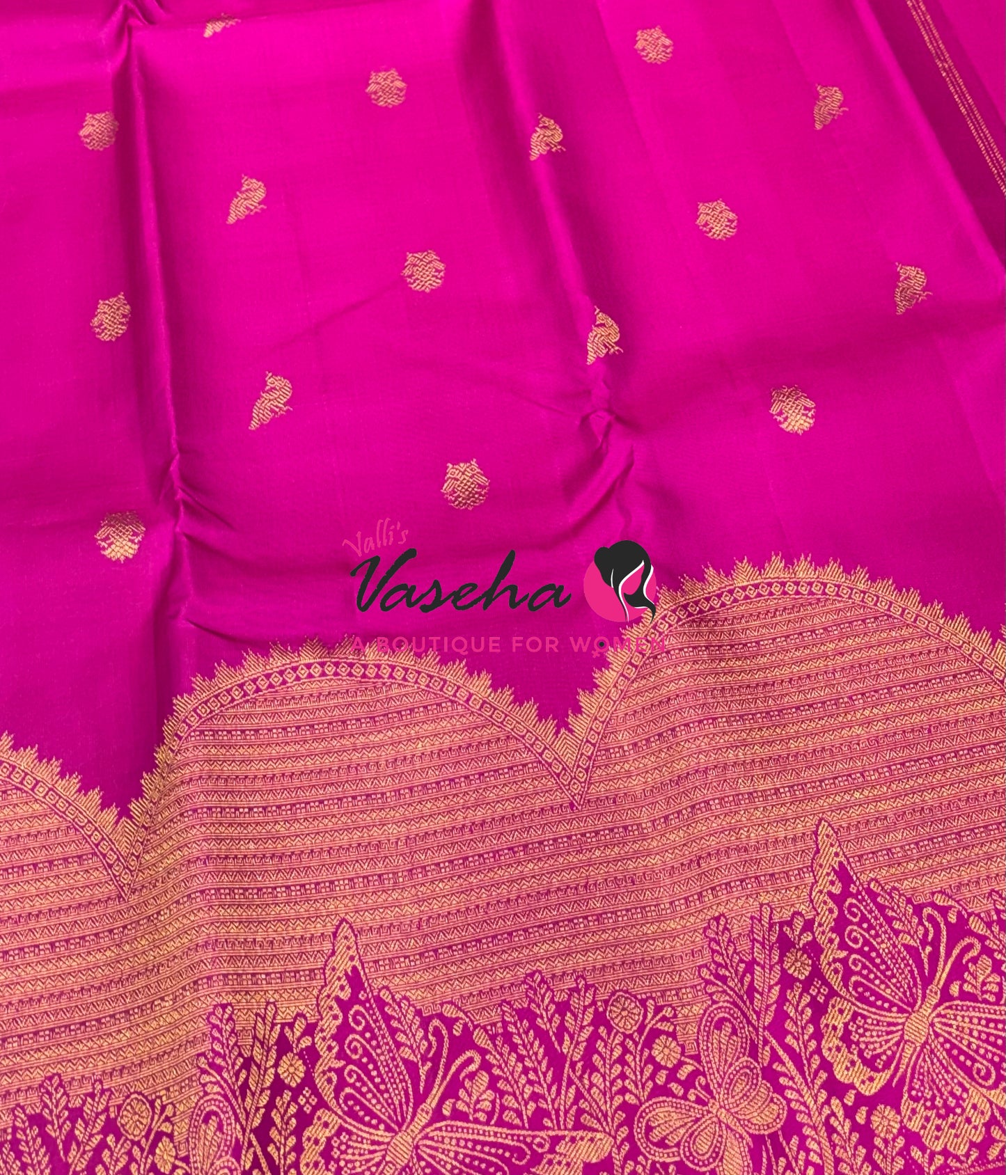 Pure Kanchipuram Silk Saree - Pink  Shade - VVPS091