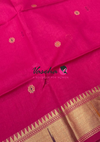 Semi Paithani Saree  - Pink  Shade - VVSPS001