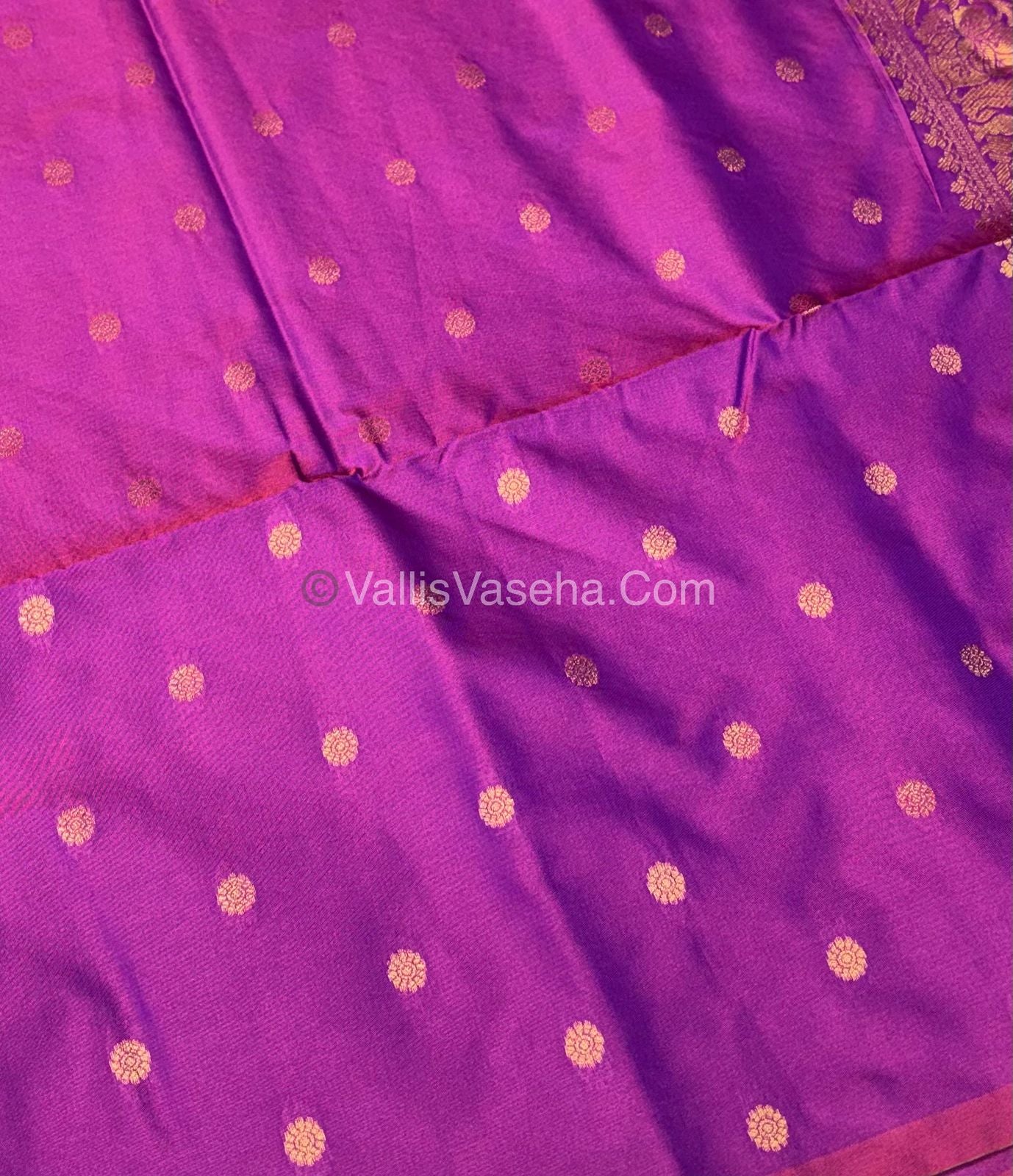 Semi Soft Silk - Kolam Design - Purplish Pink Shade -VVSSS029