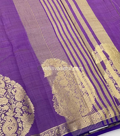 Semi Tussar Silk - Purple Shade - VVSTS002