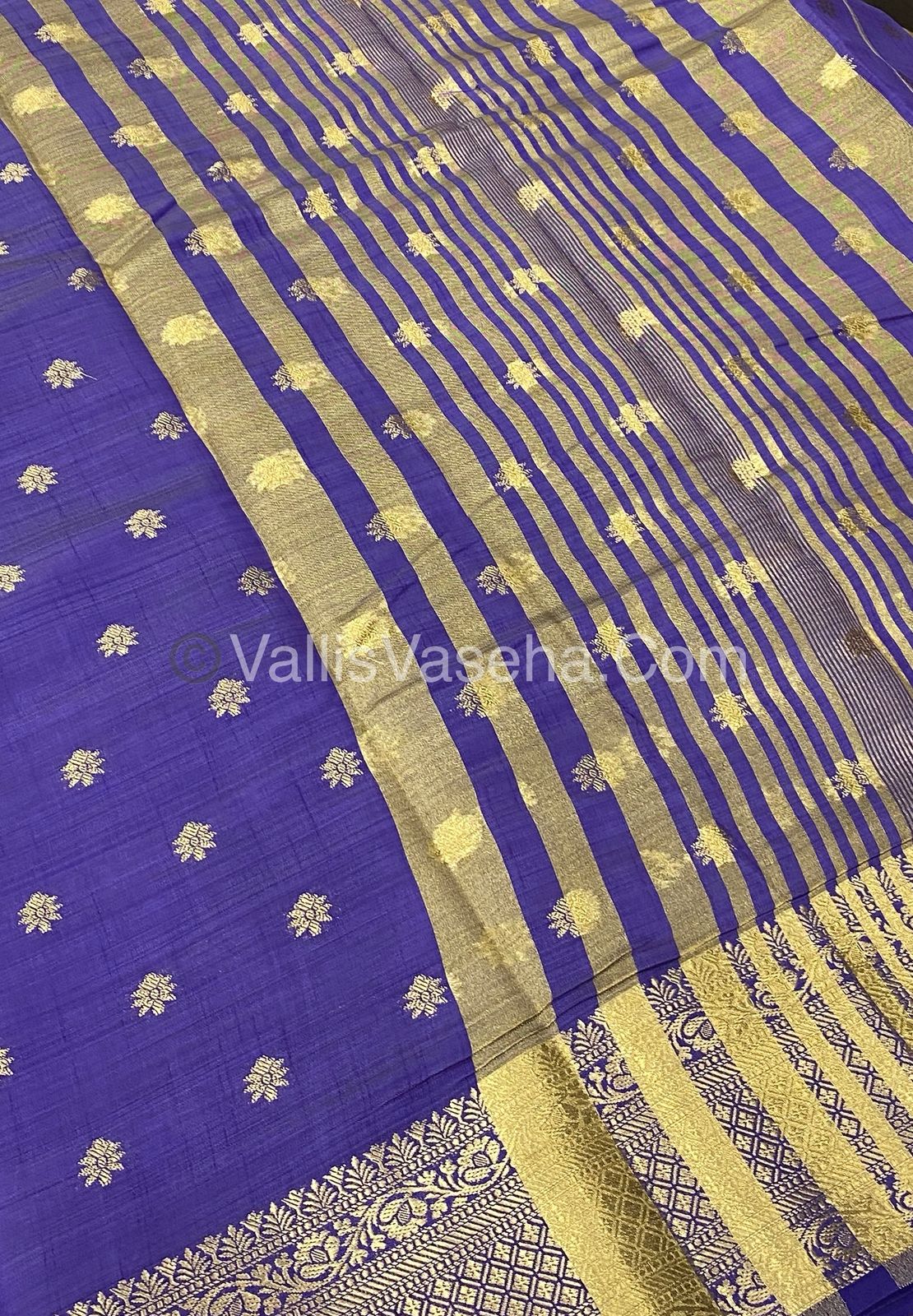 Semi Tussar Silk  - Violet Shade  - VVSTS013