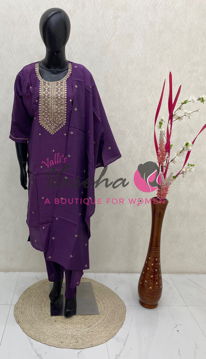 Ready Made |Salwar, Kameez & Duppatta(3pc) | Vedika Silk  | VVRMS023