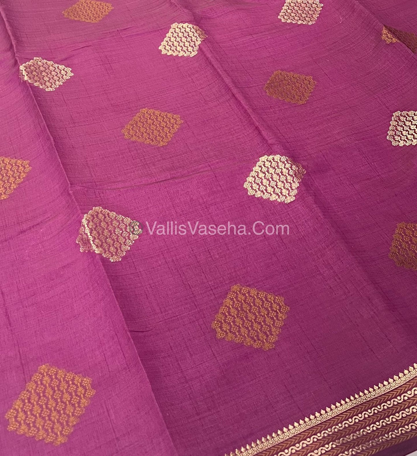 Semi Tussar Silk Saree - Wine Shade - VVSTS016