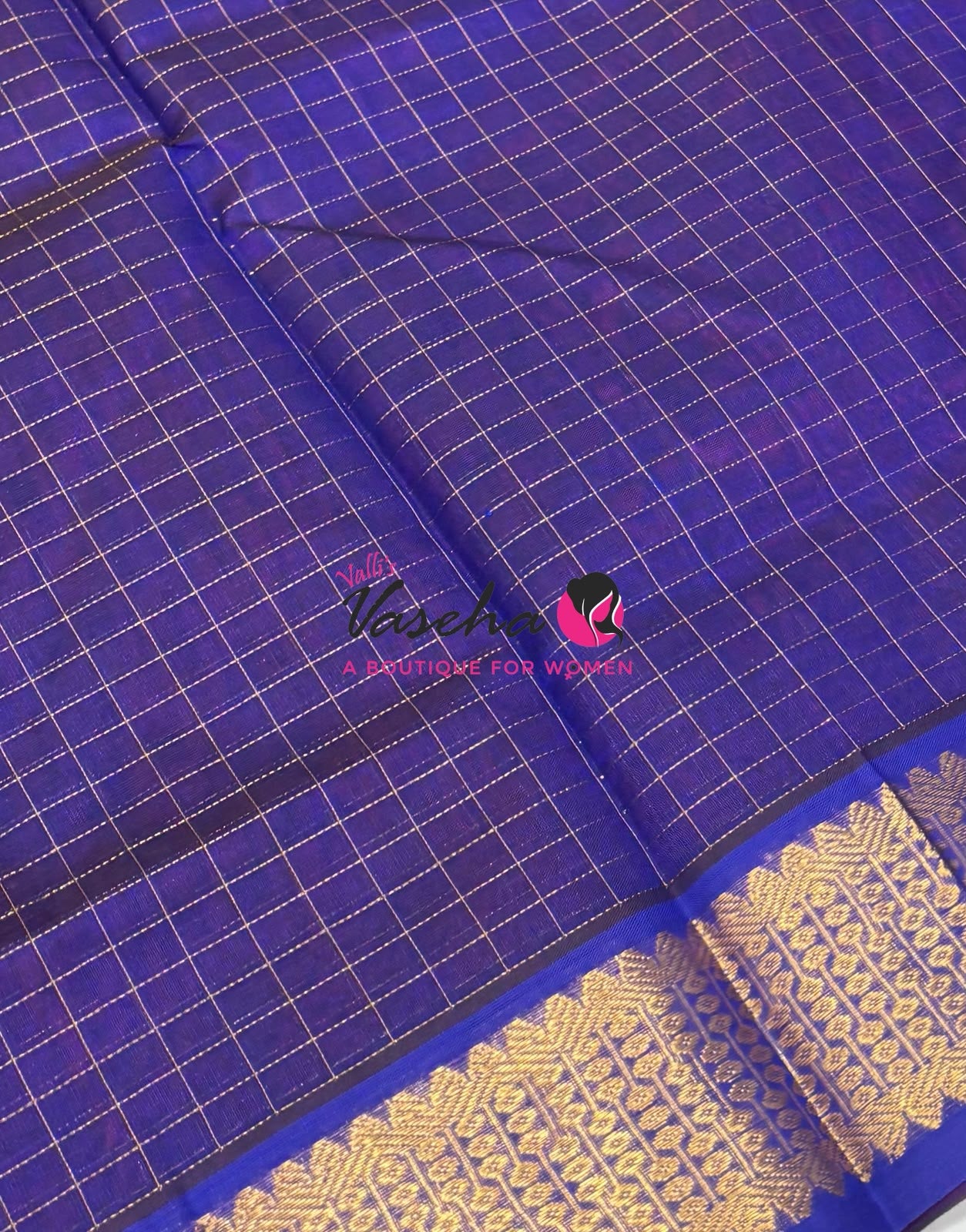 Pure Silk Cotton Saree - Zari Checks - VVCSC001