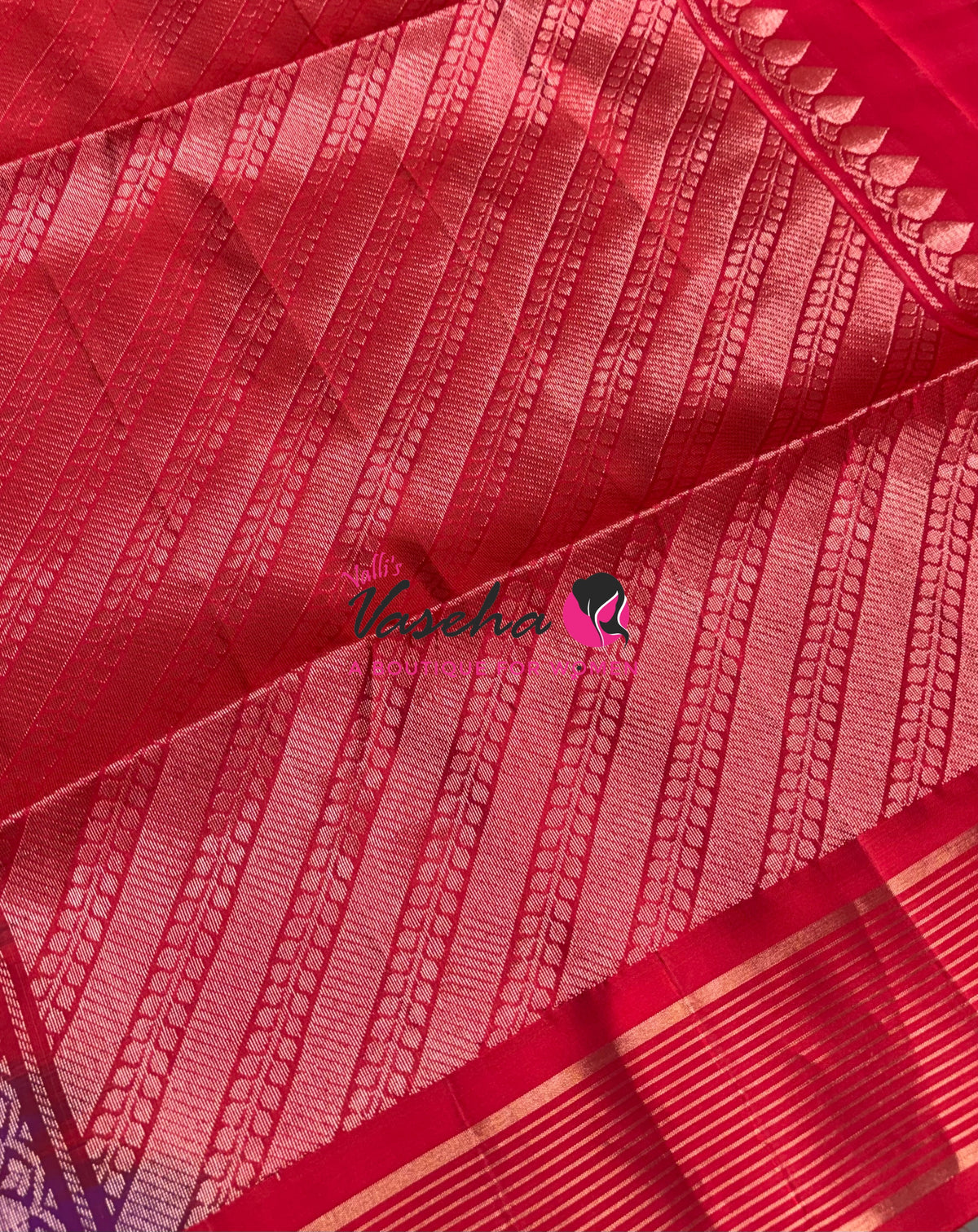 Half Mixed  Soft Silk Saree - (1.75 warp) Purplish Pink & Red - VVPSS090