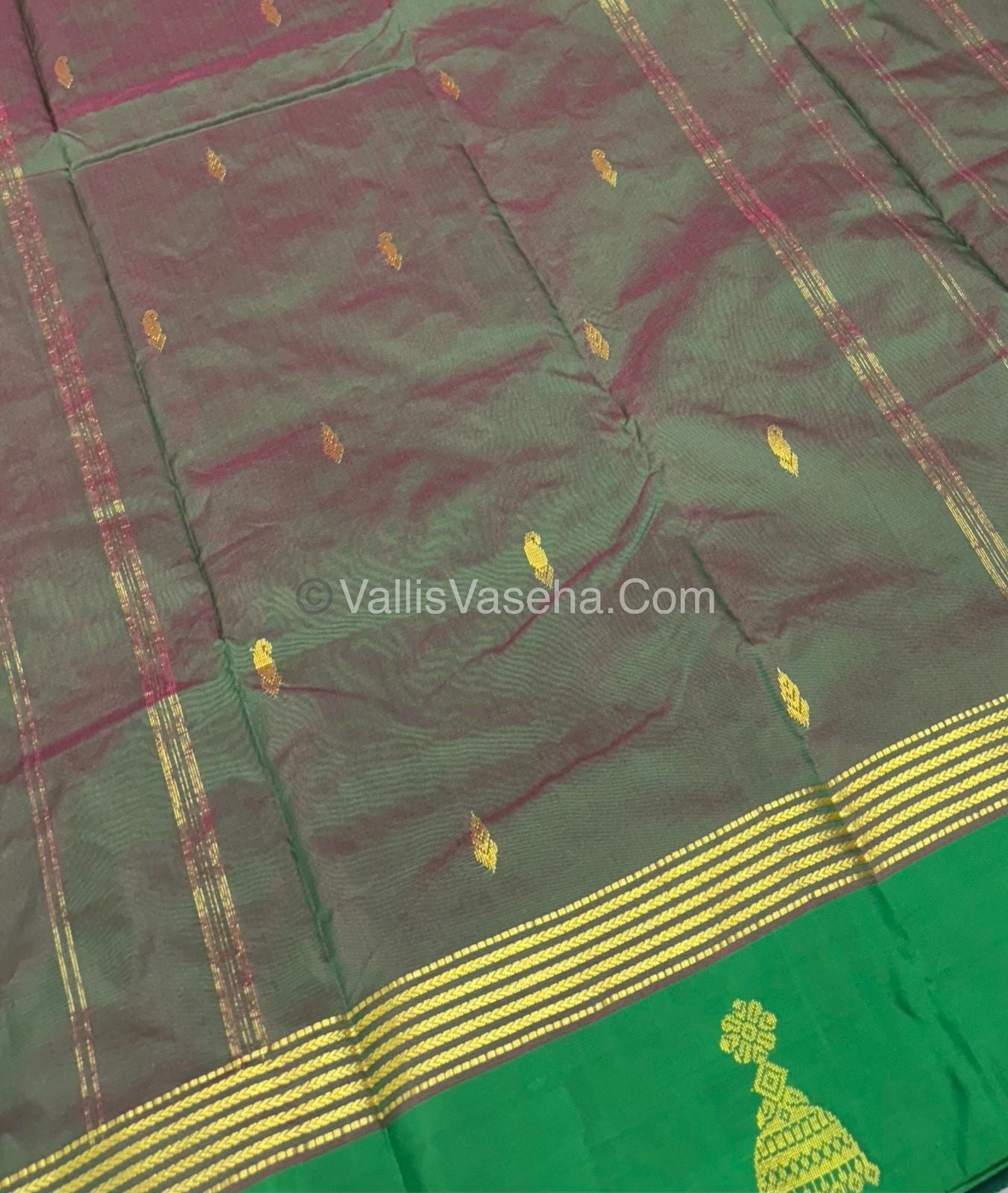 Semi Silk Saree - Kanchi Pattu Style - VVSSS004