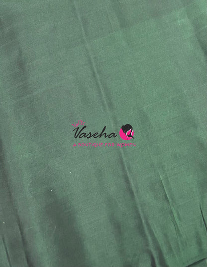 Pure Soft Silk Saree - Blue & Green  - VVPSS061