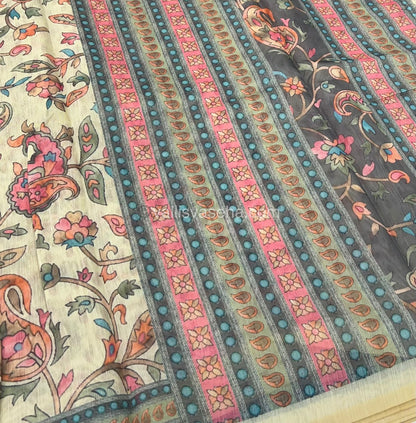 Semi Chanderi Saree - Digital Printed - VVSCD001