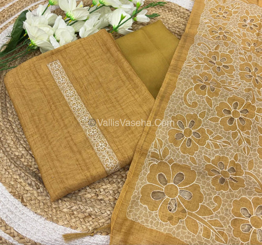 Tissue Linen Salwar Material  | VVUSM020